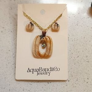 Earring necklace set handmade